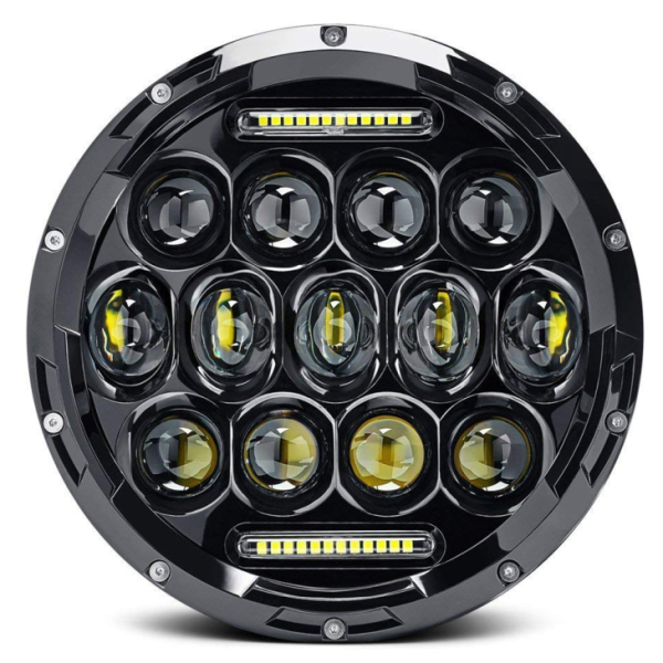 لامپهای LED چراغهای جلو 7 اینچ 75W 7 اینچ چراغهای جلو چراغهای موتورسیکلت DRL چراغهای جلو چراغ رانندگی برای جیپ هارلی دیویدسون