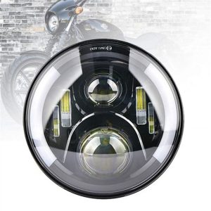 چراغ جلو Morsun Round LED با چراغ راهنمای DRL برای جیپ Wrangler JK CJ TJ Triumph Bonneville